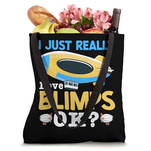 Bolso tipo tote para entusiastas de la aviación: 'I Just Really Love Blimps' miniatura 4