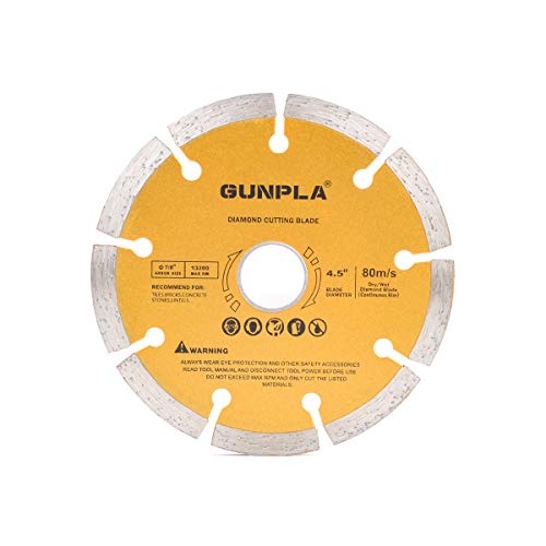 Gunpla 3 Pieces 115mm Diamond Blade Continuous Segmented Turbo Rim Dry Wet Circular Saw 4.5 inch Angle Grinder Disc 7/8 inch Arbor 22.2mm with Reducing Ring 20mm for Tile Masonry - Image 9