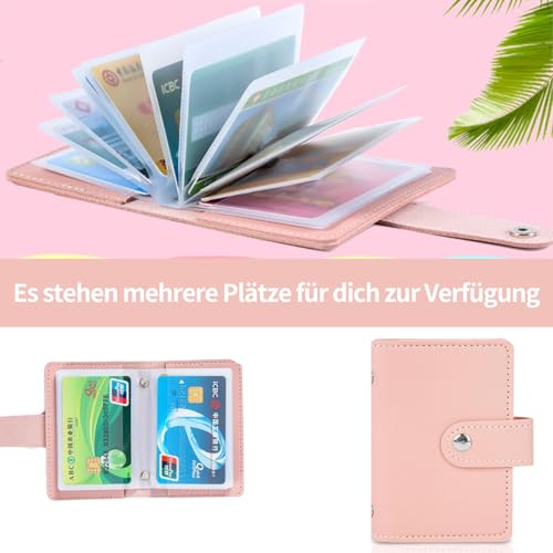 2 Stück Kreditkartenetui für Damen und Herren – Großes Kartenportemonnaie aus PU Leder mit vielen Fächern, RFID Schutz Kartenhülle, Ausweis Kartenetui für Visitenkarten & EC Karten – Bild 4