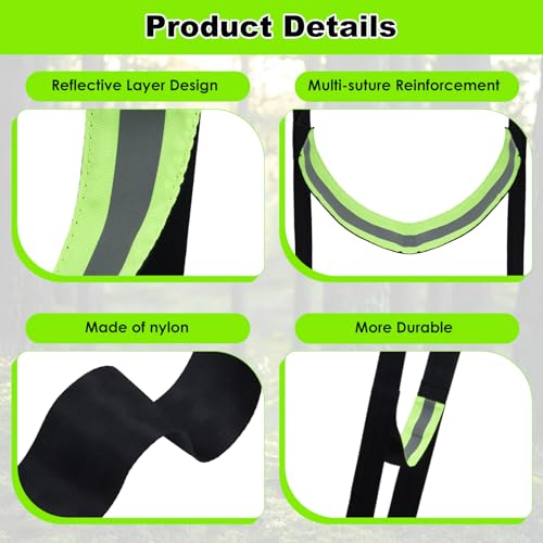 ChengFu Climbing Aider, Climbing Tree Steps, Tree Saddle Accessories, Tree Saddle Accessories for Hunting Tree Steps, Thickened and Widened 4 Step Climbing Aider for Hunting Tree Steps (Green)