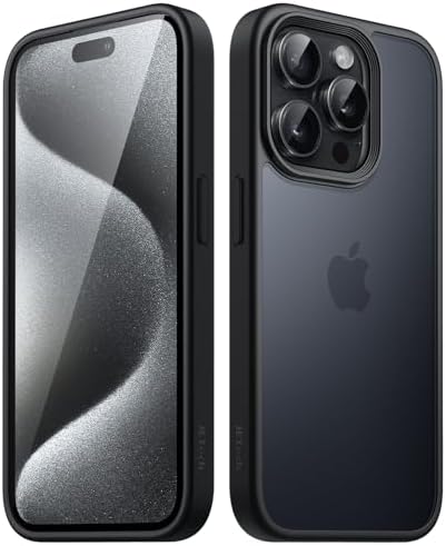 JETech Matte Case for iPhone 15 Pro Max, Black