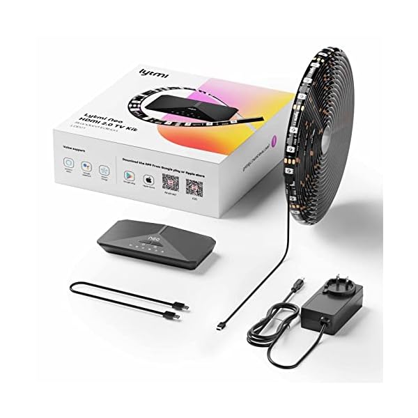 Lytmi Fantasy TV LED Hintergrundbeleuchtung – Essential Kit mit Neo 2 Sync Box & TV Ambient Lighting Strip für 65~70 Zoll TV – Bild 7