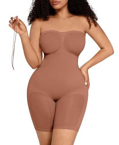 FeelinGirl Body Suits for Womens Tummy Control, Wedding Dress Body Shaper with Removable Straps,...