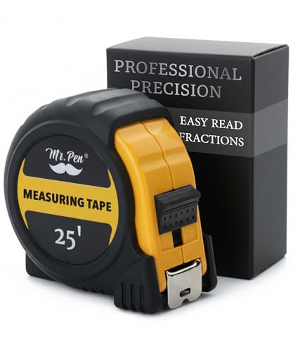 Mr. Pen- Steel Retractable Tape Measure with Fractions, 25-Foot, Easy