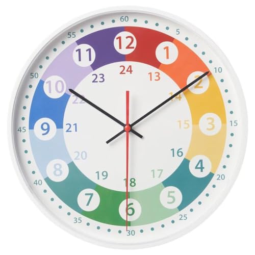 Image of Ikea KORVTRAD Corvtrade Wall Clock - Low Power Consumption /Multicolor