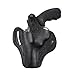Pusat Holster Premium Leather Thumb Break Belt Holster 4 inch 357 MAG for Revolver Rossi RM64 Right Hand (Black Right Hand, 4 inch)