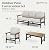 MIXPATIO 4-Piece HDPE Outdoor Patio Conversation Set, All-Weather Wicker Patio Furniture Set, Waterproof & UV-Resistant, Thick Cushions for Backyard, Deck, Garden, Porch, Balcony - Beige
