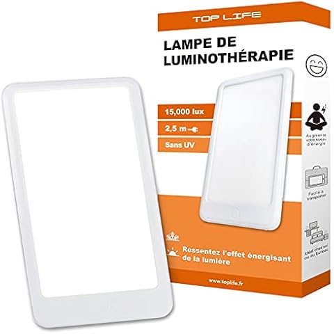 Top Life Lichttherapielampe 15.000 Lux - Leistungsstarkes Licht für besseres Wohlbefinden - Einstellbare Tageslichtlampe mit 3 Intensitäten (10.000 Lux, 6.000 Lux, Vollspektrum) Cover