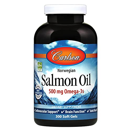 Carlson Labs Carlson Laboratories Norwegian Salmon Oil Softgels, 1000 mg,300 Count (Packaging may vary)