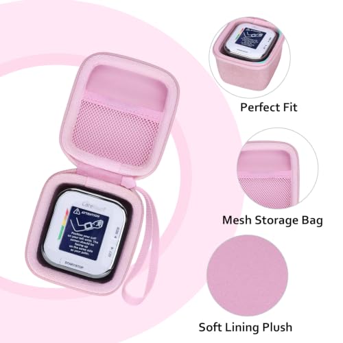 Image of XANAD Hard Case for Oklar /MMIZOO /Medline /IPROVEN Wrist Blood Pressure Cuff Monitor Within Size 4'' x 3'' x 3'',Pink