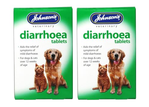 GETINSTYLE SHOP Bundle – 2x 12 Johnsons Vet Diarrhoea Tablets for Cats and Dogs
