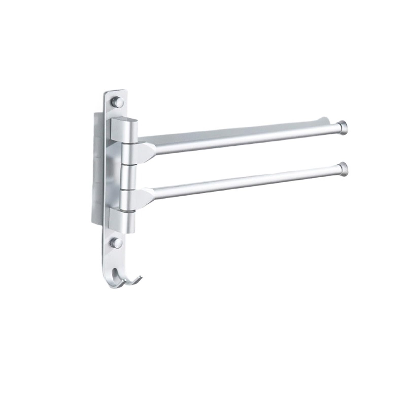 Barres porte-serviettes pivotantes noir mat au design moderne et robuste pour salle de bain