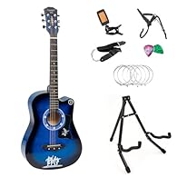 4/4 SIZE: These 4/4 full size high quality wooden classic acoustic guitar are the best choice for professionals and new guitar learners alike. FAVOURITE COLOUR TO SELECT: These guitars feature attractive colors and designs and of durable constructed....