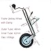 QICBYING Trailer Jack Wheel - Boat Trailer Jack with Wheel, 48mm Tube, Caravan Accessories Camper Parts Jockey Wheel RV Stand Perfect, Heavy-Duty Bolt-On Swivel Jack, for All Trailers, Campers, Boats