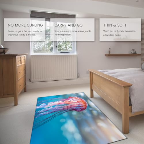 Tapis de bébé lavable antidérapant bleu et rose pour chambre