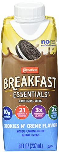 Carnation Breakfast Essentials Cookies N Creme, 8 Fl oz (Pack Of 6)