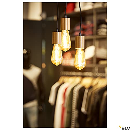 SLV Deckenrosette Fitu 3-er Rosette, rund, inklusiv Zugentlastungen, schwarz 132610, 22 x 22 x 5,4 cm