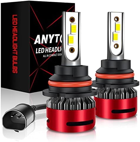 ANYTOP 9007/HB5 LED Headlight Bulbs, Super Bright High Low Beam, 6000K 12000 Lumens Diamond White Headlamp Conversion Kit for Car, IP67 Waterproof, 2 Pack