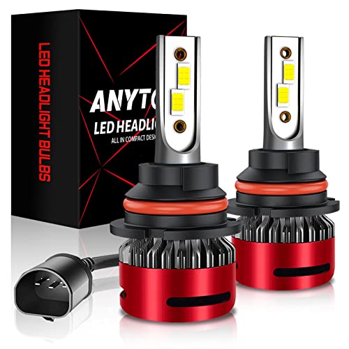 Anytop 9007/Hb5 Led Headlight Bulbs, Super Bright High Low Beam, 6000K 12000 Lumens Diamond White Headlamp Conversion Kit For Car, Ip67 Waterproof, 2 Pack #TOP2