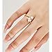 Kokoma Flower Pearl Ring for Women Cubic Zirconia Clover Four Leaf Open Statement Ring Crystal Floral Promise Engagement Rings Fashion Jewelry