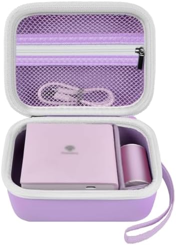 Funda Dura Para Impresora De Etiquetas - Compatible Con Phomemo, Memoking Y Otros Modelos, Color Rosa