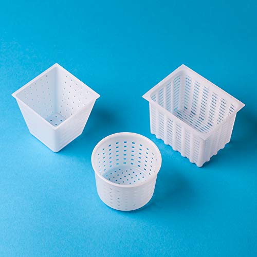 Cheese making Cheese Molds For Soft Cheese Cheesemaking supplies Milk cheese Molde para queso Soft cheese Goat cheese Rennet cheesemaking baskets Cheesemaking | 0.55-0.88 lbs Original HOZPROM
