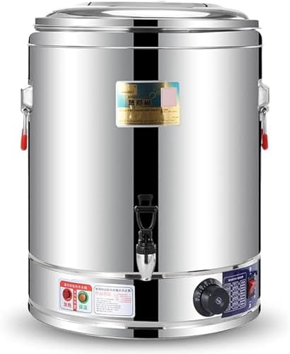 30L-40L Electric Catering Urn, Stainless Steel Hot Water Dispenser with Temperature Control 30-220°C, Ideal for Cafe, Office, Home, Parties, and Events,40l