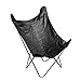 THE HOME DECO FACTORY Butterfly Fauteuil Papillon, Coton, Noir, 70 x 77 x 101 cm