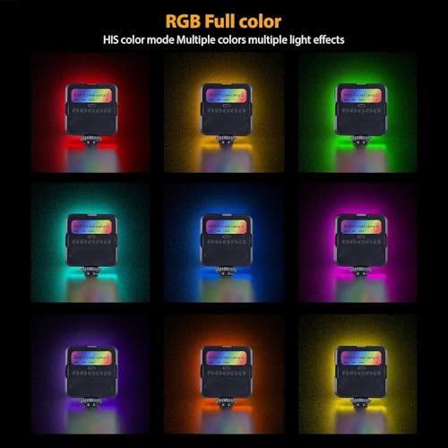 Image of OUTLAND RGB Pocket Camp Rechargeable LED Video Light - 40+ RGB Colors, Adjustable Brightness, Portable Camera Light for Photography, Video Shooting, YouTube, Makeup & Laptop Lighting