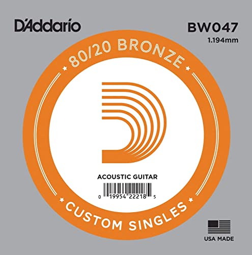 D'Addario ダダリオ アコースティックギター用バラ弦 80/20ブロンズ .047 BW047 10本セット