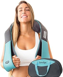 Shiatsu Back Shoulder and Neck Massager with Heat - Deep Tissue Kneading Pillow