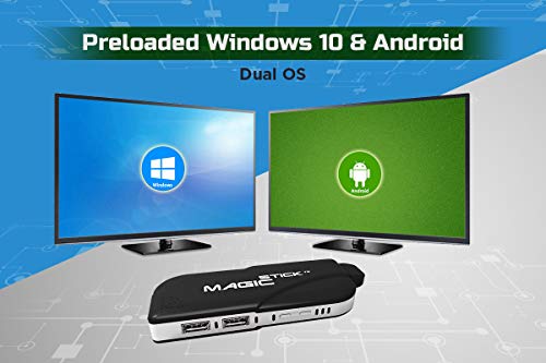 Image of Magicstick The Best Intel PC Stick, Powerful Full Featured Computer with Windows10 And Android OS Preloaded, Type-C, Metal Case, (Black)