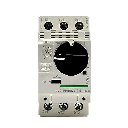 Disjoncteur moteur GV2-PM08C à commande par bouton tripolaire réglable de 2.5 à 4A