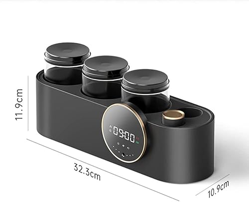 Miniatura 2 de Portacepillos de dientes con función de secado automático montado en la pared, 6 soportes para cepillos de dientes, 3 tazas para cepillos de