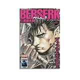 SLYASZX Póster de Gats Berserk en lienzo, pintura al óleo, pintura decorativa, póster para colgar en el hogar, sala de estar, dormitorio, comedor, pared, estilo sin marco, 50 x 75 cm