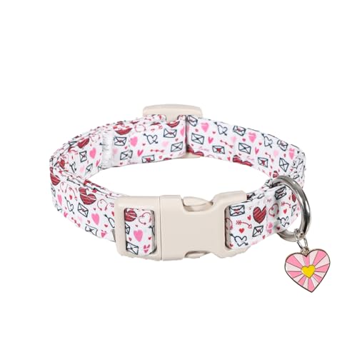 Britwicfr Large Dog Collar with Heart Pattern