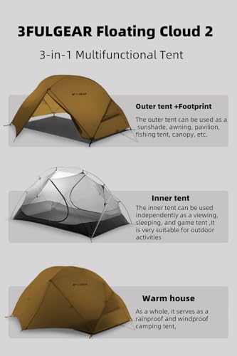Carpa ultraligera 3/4 temporada para 2 personas 3F UL Gear miniatura 6