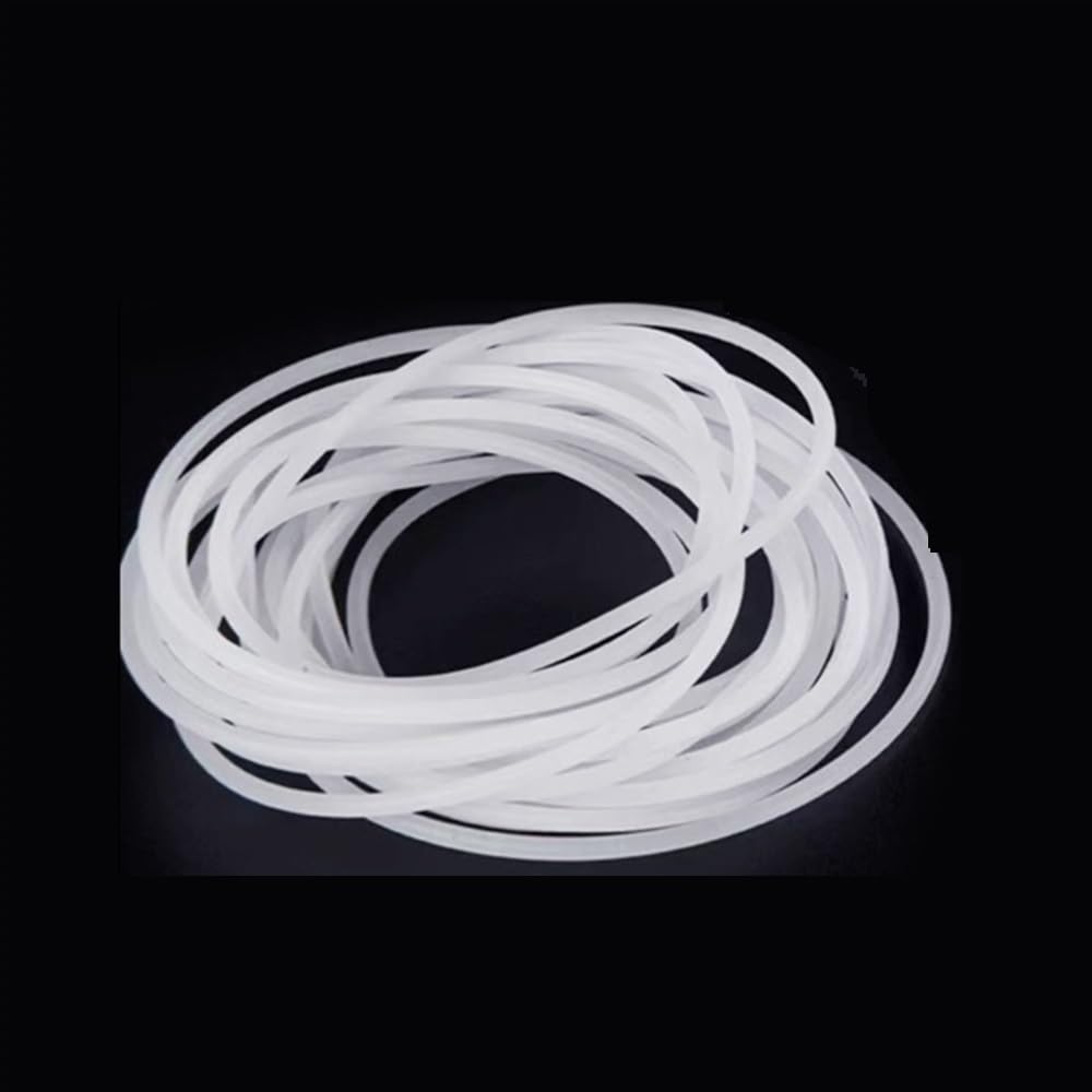 Sponge Sealing Strip 5M Clear Silicone Rubber Solid Strip Round, Diameter 1-12mm Weather Stripping, Air Conditioner Seal