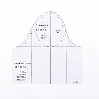 Amazon.com: DIHAN #Y222JP 1:2 Scale Man's Sleeve Pattern Making Ruler ...