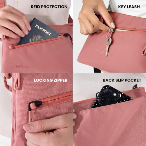 Image of Sherpani Zoom, Small Crossbody Purse, Nylon Crossbody Bag, Lightweight Cross Body Bag, Sleek Dual Pouch, Purses for Women