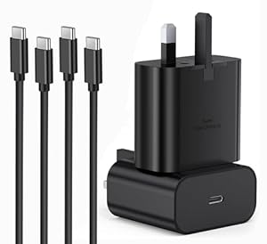 2-PACK Samsung Fast Charger, Samsung USB C Charger Plug and Cable 1M USBC to Type C Charging Lead for Galaxy S24 Ultra/S23/S22/S21 FE/S20/A16/A15/A14/A13/A12/...