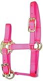 Hamilton 3/4-Inch Adjustable Quality Horse Halter, Foal or Average Miniature Horse, Hot Pink