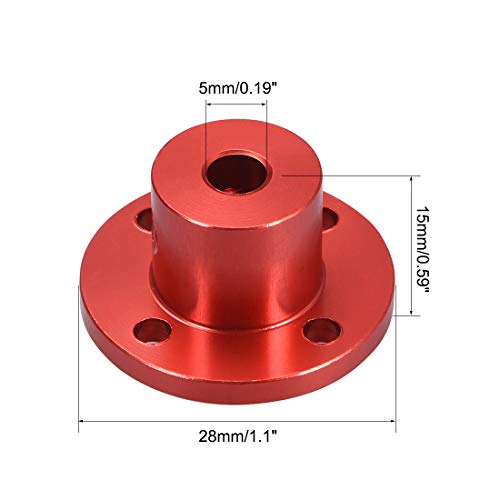 Sourcing map 5mm Diametro Interno H15*D15 Rigido