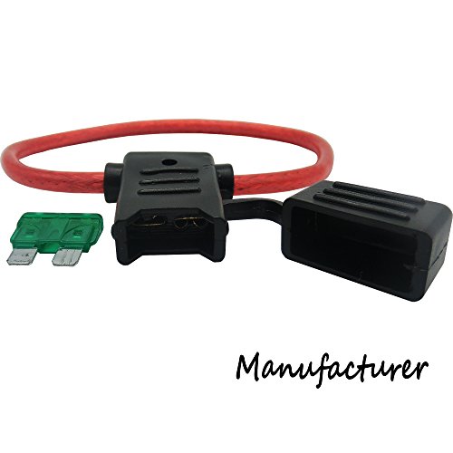 In-Line Car Atc/Ato Blade Fuse Holder 10Awg Upto 40A 12V/24V/32V Dc, Ofc Strands #TOP1