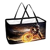 【Tamaño】22.0x12.6x11.4in/56x29x32cm. La bolsa de la cesta de la compra grande le permite empacar alimentos, bebidas y todos los artículos que desee cuando salga de compras o juegue.