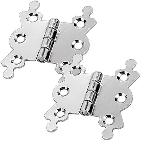 Polished Chrome Butterfly Hinges with Screws Cover