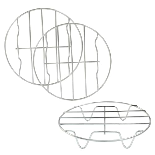 3-Piece Stainless Steel Air Fryer Rack Set (15cm)