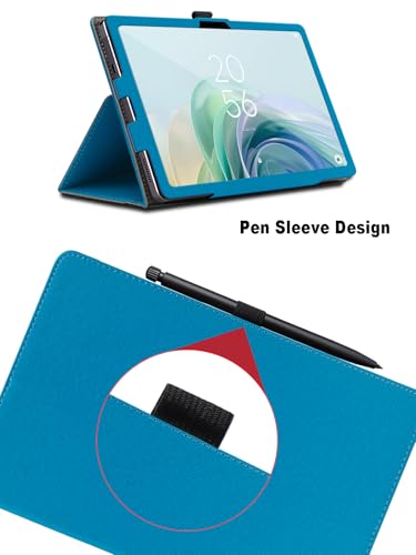 Coque TCL Tab 11 Gen 2 avec support pliable et dragonne intégrée - Bleu Clair - 3
