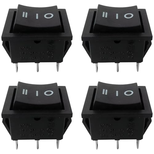 PQZFKSRU 4 Pack Start On Off Switch 3-Position 6-pin Automatic Reset Start Switch Fit for Generac GP8000E, GP7500E, GP6500E Electric Gas Generator