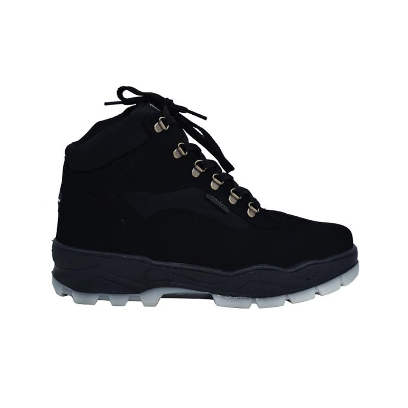 Image of Men's High Ankle Casual Boots for Men | Lightweight Lace-Up Sneakers Shoes | Stylish Comfortable Outdoor Walking Boots | Black Casual Shoes for Boys and Men